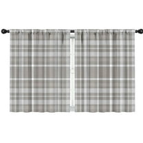 Blackout Kids Curtains,Gray White Plaid Checkered Pattern Childrens Insulated Curtains Set Of 2,Bedroom Essentials,Toddler Room Decor 42"x54"