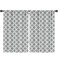 thumbnail image 1 of Blackout Kids Curtains,Gray and White Geometric Lattice Pattern Childrens Insulated Curtains Set Of 2,Bedroom Essentials,Toddler Room Decor 52"x84", 1 of 5