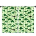 thumbnail image 1 of Blackout Kids Curtains,Green Cartoon Dinosaurs Camouflage Pattern Childrens Insulated Curtains Set Of 2,Bedroom Essentials,Toddler Room Decor 52"x84", 1 of 5