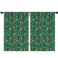 thumbnail image 1 of Blackout Kids Curtains,Green Christmas Gingerbread Man Pattern Childrens Insulated Curtains Set Of 2,Bedroom Essentials,Toddler Room Decor 42"x63", 1 of 5