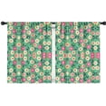thumbnail image 1 of Blackout Kids Curtains,Green Daisy Flower Pink Blooms Pattern Childrens Insulated Curtains Set Of 2,Bedroom Essentials,Toddler Room Decor 42"x54", 1 of 5