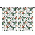 thumbnail image 1 of Blackout Kids Curtains,Green Dinosaurs Christmas Pattern Childrens Insulated Curtains Set Of 2,Bedroom Essentials,Toddler Room Decor 42"x63", 1 of 5