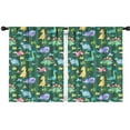 thumbnail image 1 of Blackout Kids Curtains,Green Dinosaurs Palms Volcanoes Pattern Childrens Insulated Curtains Set Of 2,Bedroom Essentials,Toddler Room Decor 42"x54", 1 of 5