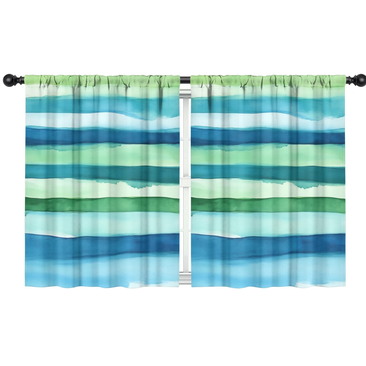 Fresh Look at Blackout Kids Curtains Green And Grey Abstract Art Artwork Childrens