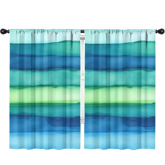 Blackout Kids Curtains,Green and Grey Abstract Art Artwork Childrens Insulated Curtains Set Of 2,Bedroom Essentials,Toddler Room Decor 52x84in(132x213cm)