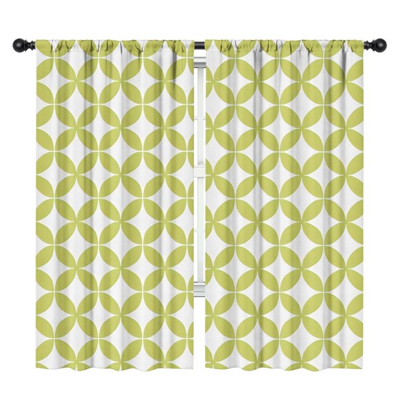 Blackout Kids Curtains,Green White Checkerboard Checkered Pattern Childrens Insulated Curtains Set Of 2,Bedroom Essentials,Toddler Room Decor 42"x84"