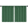 thumbnail image 1 of Blackout Kids Curtains,Green and Black Checkerboard Pattern Childrens Insulated Curtains Set Of 2,Bedroom Essentials,Toddler Room Decor 42"x54", 1 of 5