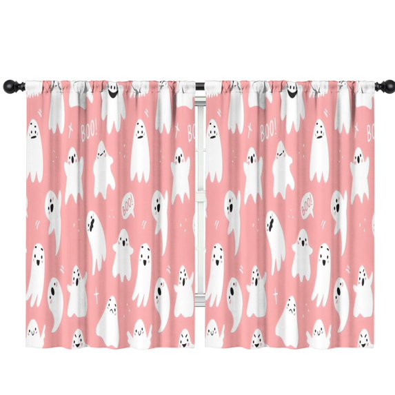 Blackout Kids Curtains,Halloween Ghosts with Boo Childrens Insulated Curtains Set Of 2,Bedroom Essentials,Toddler Room Decor 42"x63"