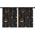 thumbnail image 1 of Blackout Kids Curtains,Halloween Glowing Pumpkins Pattern Childrens Insulated Curtains Set Of 2,Bedroom Essentials,Toddler Room Decor 42"x54", 1 of 5