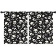 thumbnail image 1 of Blackout Kids Curtains,Halloween Skull Crossbones Pattern Childrens Insulated Curtains Set Of 2,Bedroom Essentials,Toddler Room Decor 42"x54", 1 of 5