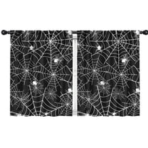 Blackout Kids Curtains,Halloween Spider Webs with Spiders Childrens Insulated Curtains Set Of 2,Bedroom Essentials,Toddler Room Decor 42"x54"