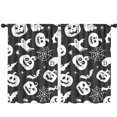 thumbnail image 1 of Blackout Kids Curtains,Halloween White Ghosts Pumpkins and Spider Webs Childrens Insulated Curtains Set Of 2,Bedroom Essentials,Toddler Room Decor 42x63in(106x160cm), 1 of 5