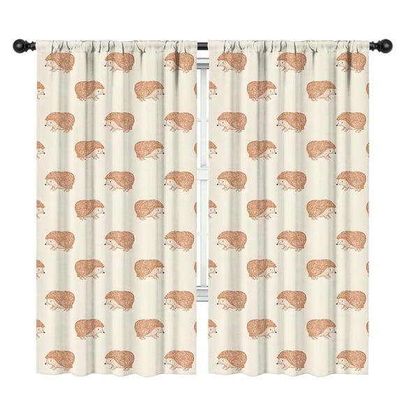 Blackout Kids Curtains,Hedgehog Pattern Childrens Insulated Curtains Set Of 2,Bedroom Essentials,Toddler Room Decor 42"x84"(106x213cm)