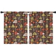 thumbnail image 1 of Blackout Kids Curtains,Hedgehog and Mushroom Childrens Insulated Curtains Set Of 2,Bedroom Essentials,Toddler Room Decor 42"x54"(106x137cm), 1 of 4