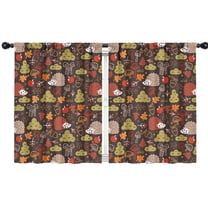 Blackout Kids Curtains,Hedgehog and Mushroom Childrens Insulated Curtains Set Of 2,Bedroom Essentials,Toddler Room Decor 42"x54"(106x137cm)