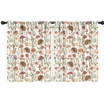 Blackout Kids Curtains,Hedgehogs and Red Mushrooms Snails Pattern Childrens Insulated Curtains Set Of 2,Bedroom Essentials,Toddler Room Decor 42"x54"(106x137cm)