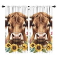 thumbnail image 1 of Blackout Kids Curtains,Highland Cow with Sunflowers Childrens Insulated Curtains Set Of 2,Bedroom Essentials,Toddler Room Decor 42x84in(106x213cm), 1 of 4