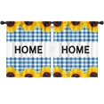 thumbnail image 1 of Blackout Kids Curtains,Home Sunflowers Blue Check Childrens Insulated Curtains Set Of 2,Bedroom Essentials,Toddler Room Decor 52x63in(132x160cm), 1 of 4