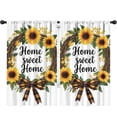 thumbnail image 1 of Blackout Kids Curtains,Home Sweet Home Sunflower Wreath Childrens Insulated Curtains Set Of 2,Bedroom Essentials,Toddler Room Decor 52x84in(132x213cm), 1 of 4