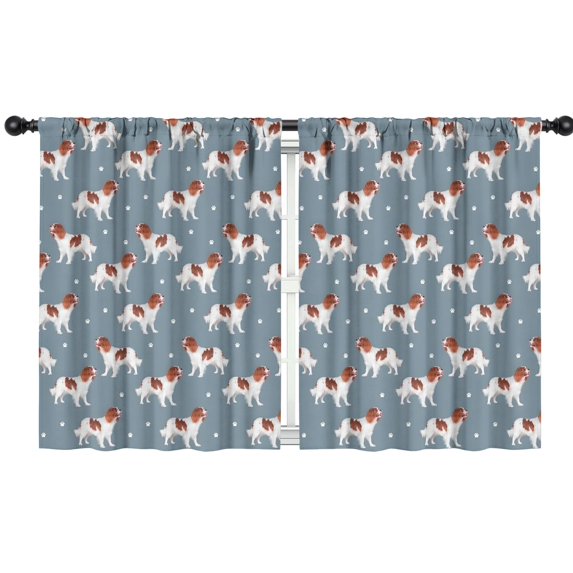 Blackout Kids Curtains,King Charles Cavalier Childrens Insulated Curtains Set Of 2,Bedroom Essentials,Toddler Room Decor 42x54in(106x137cm)
