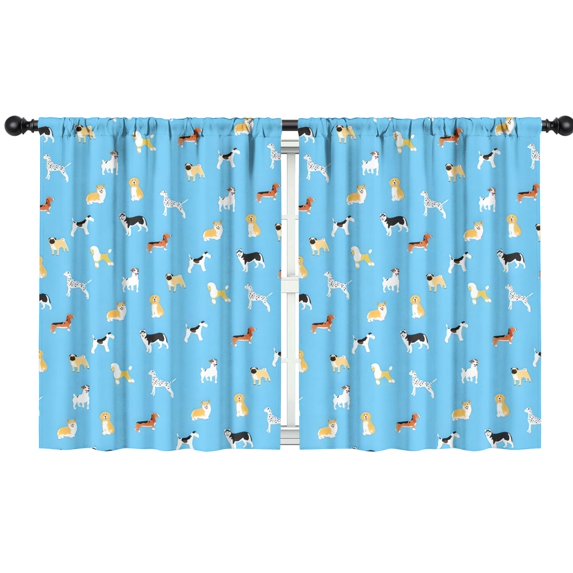 Blackout Kids Curtains,Kirky Hasky Dalmatian Childrens Insulated Curtains Set Of 2,Bedroom Essentials,Toddler Room Decor 42x54in(106x137cm)