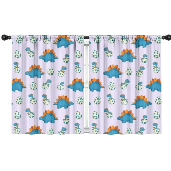 Blackout Kids Curtains,Lavender Dinosaurs Hatching Eggs Childrens Insulated Curtains Set Of 2,Bedroom Essentials,Toddler Room Decor 42"x54"