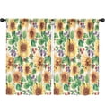 thumbnail image 1 of Blackout Kids Curtains,Leaf Red Berry Purple Flower Sunflower Pattern Childrens Insulated Curtains Set Of 2,Bedroom Essentials,Toddler Room Decor 52"x84", 1 of 5