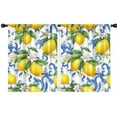 thumbnail image 1 of Blackout Kids Curtains,Lemon Childrens Insulated Curtains Set Of 2,Bedroom Essentials,Toddler Room Decor 42x54in(106x137cm), 1 of 4
