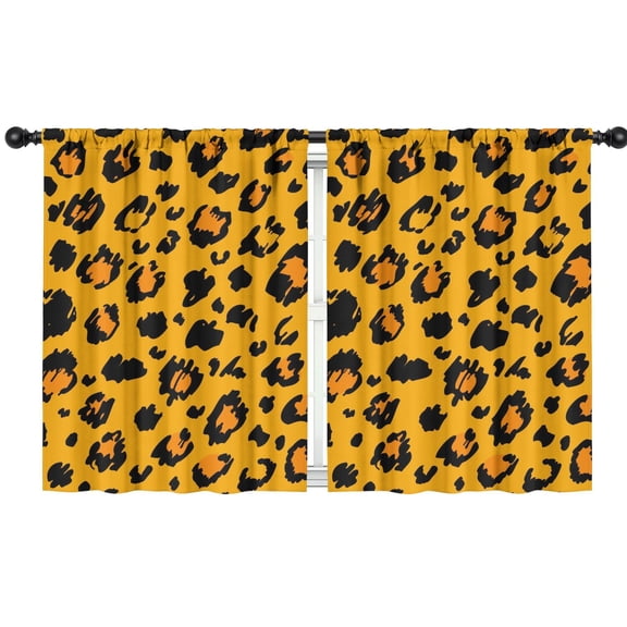 Blackout Kids Curtains,Leopard Print Childrens Insulated Curtains Set Of 2,Bedroom Essentials,Toddler Room Decor 42"x54"(106x137cm)