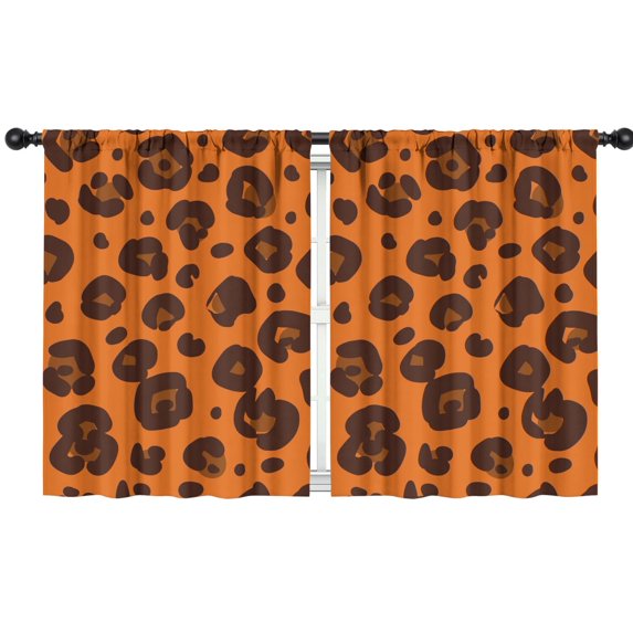 Blackout Kids Curtains,Leopard Print Childrens Insulated Curtains Set Of 2,Bedroom Essentials,Toddler Room Decor 42"x54"(106x137cm)