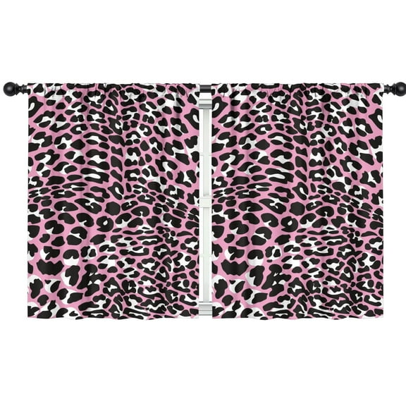Blackout Kids Curtains,Leopard Print Childrens Insulated Curtains Set Of 2,Bedroom Essentials,Toddler Room Decor 42"x54"(106x137cm)