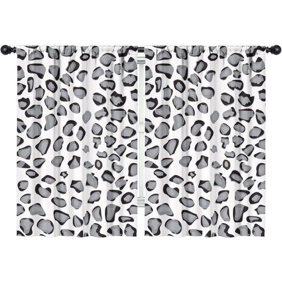 Blackout Kids Curtains,Leopard Print Childrens Insulated Curtains Set ...
