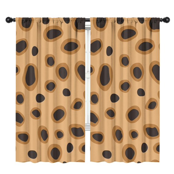 Blackout Kids Curtains,Leopard Print Childrens Insulated Curtains Set Of 2,Bedroom Essentials,Toddler Room Decor 42"x84"(106x213cm)