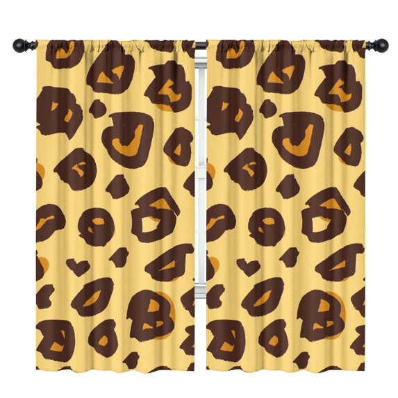Blackout Kids Curtains,Leopard Print Childrens Insulated Curtains Set Of 2,Bedroom Essentials,Toddler Room Decor 42"x84"(106x213cm)