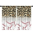 thumbnail image 1 of Blackout Kids Curtains,Leopard Print and Baseballs Pattern Childrens Insulated Curtains Set Of 2,Bedroom Essentials,Toddler Room Decor 52"x84", 1 of 5