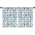 thumbnail image 1 of Blackout Kids Curtains,Light Blue Christmas House and Tree Pattern Childrens Insulated Curtains Set Of 2,Bedroom Essentials,Toddler Room Decor 42"x54", 1 of 5