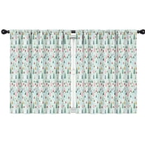 Blackout Kids Curtains,Light Blue Christmas Tree Pattern Childrens Insulated Curtains Set Of 2,Bedroom Essentials,Toddler Room Decor 42"x54"