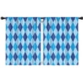 thumbnail image 1 of Blackout Kids Curtains,Light Blue and Dark Blue Argyle Pattern Childrens Insulated Curtains Set Of 2,Bedroom Essentials,Toddler Room Decor 42"x54", 1 of 5