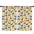 thumbnail image 1 of Blackout Kids Curtains,LightBeige Cartoon Dinosaurs Plants Pattern Childrens Insulated Curtains Set Of 2,Bedroom Essentials,Toddler Room Decor 52"x84", 1 of 5