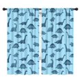 thumbnail image 1 of Blackout Kids Curtains,LightBlue Cartoon Dinosaurs Pattern Childrens Insulated Curtains Set Of 2,Bedroom Essentials,Toddler Room Decor 42"x84", 1 of 5