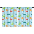 thumbnail image 1 of Blackout Kids Curtains,LightBlue Cartoon Dinosaurs Patterns Pattern Childrens Insulated Curtains Set Of 2,Bedroom Essentials,Toddler Room Decor 42"x54", 1 of 5