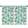 thumbnail image 1 of Blackout Kids Curtains,LightBlue Dinosaurs Volcanoes Pattern Childrens Insulated Curtains Set Of 2,Bedroom Essentials,Toddler Room Decor 42"x63", 1 of 5