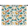 thumbnail image 1 of Blackout Kids Curtains,LightColor Cartoon Dinosaurs Palm Trees Pattern Childrens Insulated Curtains Set Of 2,Bedroom Essentials,Toddler Room Decor 52"x84", 1 of 5