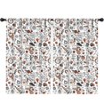thumbnail image 1 of Blackout Kids Curtains,Math Equations Science Icons White Pattern Childrens Insulated Curtains Set Of 2,Bedroom Essentials,Toddler Room Decor 52"x84", 1 of 5