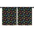thumbnail image 1 of Blackout Kids Curtains,Monster Cartoon Truck Black Pattern Children's Insulated Curtains Set Of 2,Bedroom Essentials,Toddler Room Decor 52"x63", 1 of 5