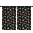 thumbnail image 1 of Blackout Kids Curtains,Monster Cartoon Truck Black Pattern Children's Insulated Curtains Set Of 2,Bedroom Essentials,Toddler Room Decor 52"x84", 1 of 5