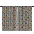 thumbnail image 1 of Blackout Kids Curtains,Monster Cartoon Truck Gray Pattern Children's Insulated Curtains Set Of 2,Bedroom Essentials,Toddler Room Decor 52"x84", 1 of 5