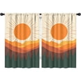thumbnail image 1 of Blackout Kids Curtains,Mountain Landscape Childrens Insulated Curtains Set Of 2,Bedroom Essentials,Toddler Room Decor 42x63in(106x160cm), 1 of 4