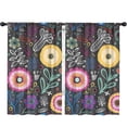 thumbnail image 1 of Blackout Kids Curtains,Multicolor Cartoon Floral Pattern Childrens Insulated Curtains Set Of 2,Bedroom Essentials,Toddler Room Decor 52x84in(132x213cm), 1 of 5