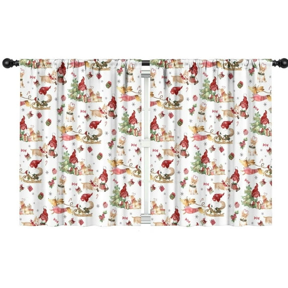 Blackout Kids Curtains,Multicolor Christmas Pattern Childrens Insulated Curtains Set Of 2,Bedroom Essentials,Toddler Room Decor 42"x54"